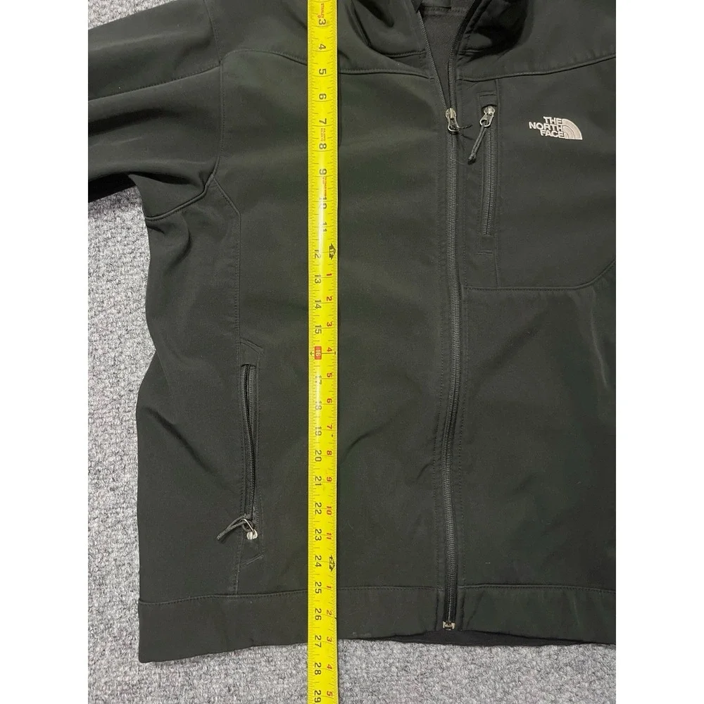 The North Face‎ Black Full Zip Stand-Up Collar Jacket Logo Men's Mid-Length L